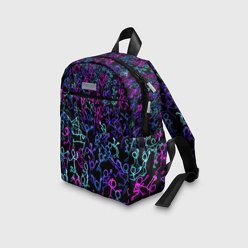Детский рюкзак Neon Rave Party / 3D-принт – фото 3
