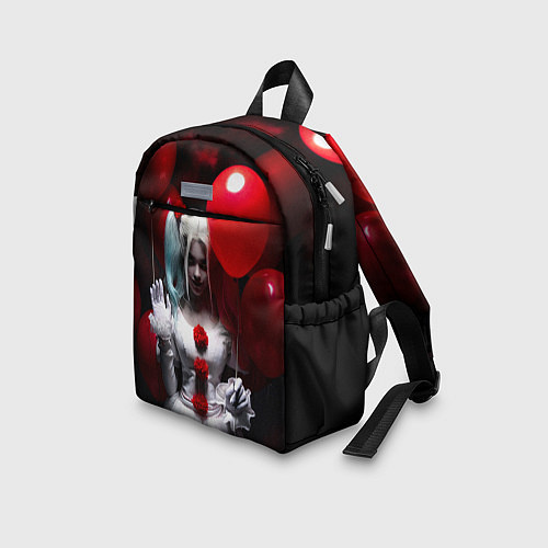 Детский рюкзак Плохая девочка с красными шарами / 3D-принт – фото 3
