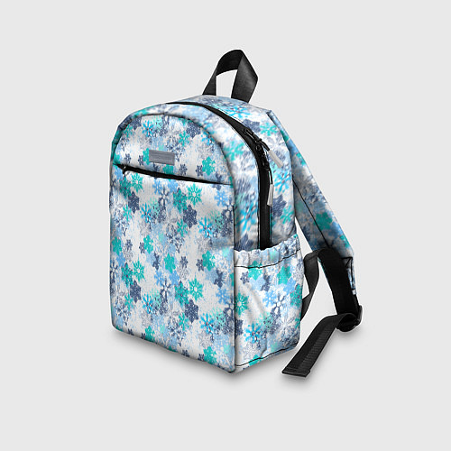 Детский рюкзак Зимние Снежные Узоры / 3D-принт – фото 3