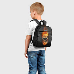 Детский рюкзак Призрак в огне, цвет: 3D-принт — фото 2
