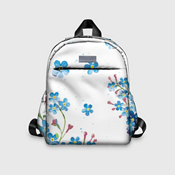 Детский рюкзак Букет голубых цветов, цвет: 3D-принт