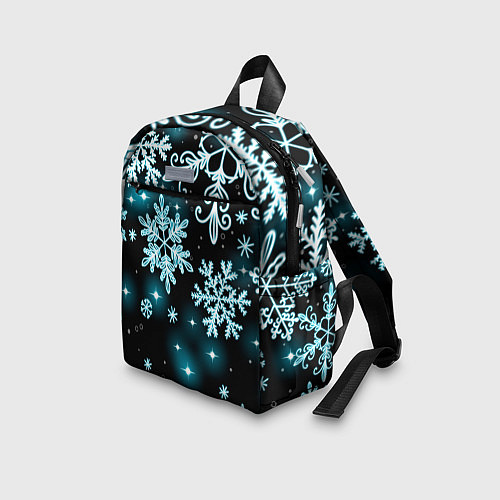 Детский рюкзак Космические снежинки / 3D-принт – фото 3