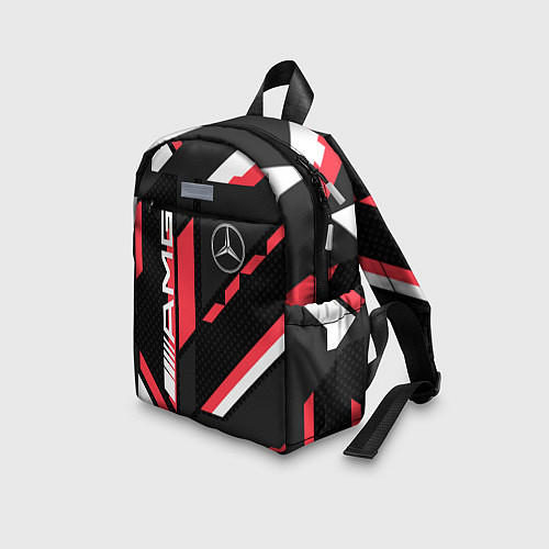 Детский рюкзак MERCEDES-BENZ AMG GEOMETRY STRIPES RED / 3D-принт – фото 3