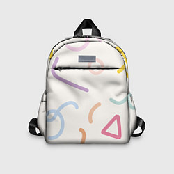 Детский рюкзак Разные линии, цвет: 3D-принт
