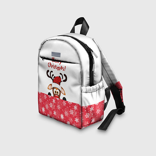 Детский рюкзак Оленёнок Merry Christmas / 3D-принт – фото 3