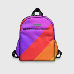 Детский рюкзак РАДУЖНАЯ ГЕОМЕТРИЯ RAINBOW GEOMETRY, цвет: 3D-принт