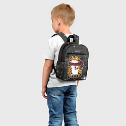Детский рюкзак Тигр с бокалом вина, цвет: 3D-принт — фото 2