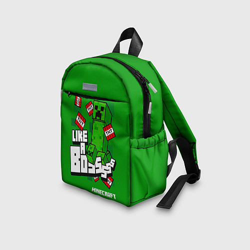 Детский рюкзак LIKE A BOSS Minecraft Creepe / 3D-принт – фото 3