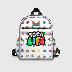 Детский рюкзак Логотип Toca Boca Тока Бока, цвет: 3D-принт
