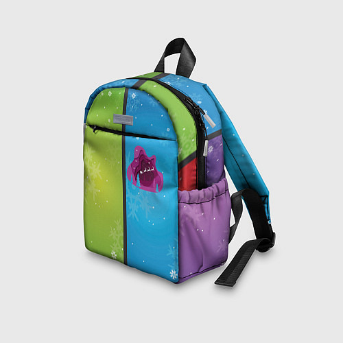 Детский рюкзак Цветное рождество Snowflake / 3D-принт – фото 3