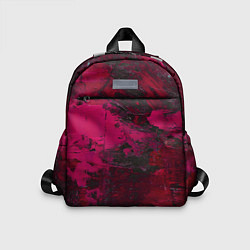 Детский рюкзак Бордовые мазки в тёмно-красных тонах, цвет: 3D-принт