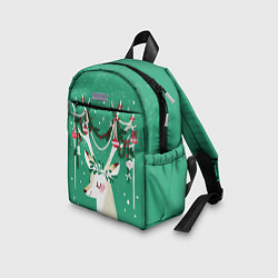 Детский рюкзак Олень Новый год, цвет: 3D-принт — фото 2