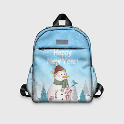 Детский рюкзак Снеговик во дворе