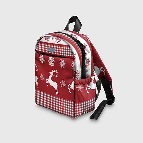 Детский рюкзак Узор с оленями / 3D-принт – фото 3