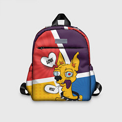 Детский рюкзак Comics Пес Dog Love Yes цвета 3D-принт — фото 1