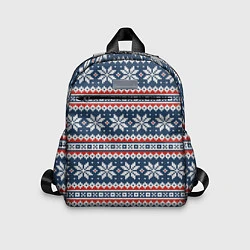 Детский рюкзак Knitted Christmas Pattern, цвет: 3D-принт