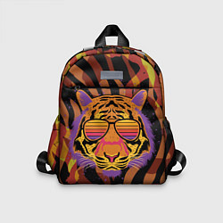Детский рюкзак Крутой тигр в очках ретро, цвет: 3D-принт