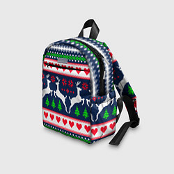 Детский рюкзак Новогодние олени: узор, цвет: 3D-принт — фото 2