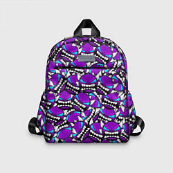 Детский рюкзак Geometry Dash: Violet Pattern, цвет: 3D-принт