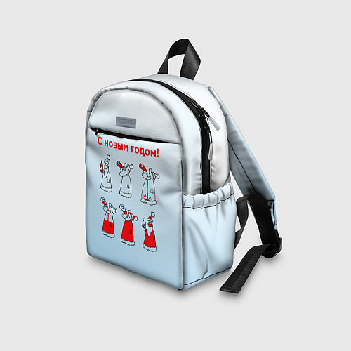 Детский рюкзак Дед Мороз пьет красное / 3D-принт – фото 3