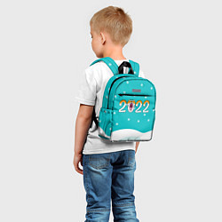 Детский рюкзак Надпись 2022 Новый год, цвет: 3D-принт — фото 2