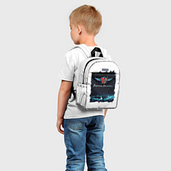 Детский рюкзак Черная Молния в небе Москвы, цвет: 3D-принт — фото 2