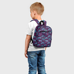 Детский рюкзак Тигры фейковый Glitch эффект, цвет: 3D-принт — фото 2