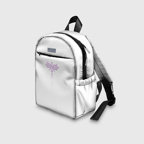 Детский рюкзак Стрекоза Violet Neon Theme / 3D-принт – фото 3