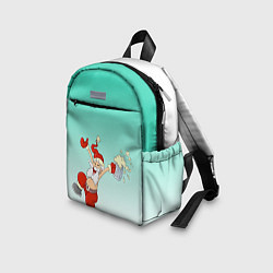 Детский рюкзак Веселый празднующий дед Мороз, цвет: 3D-принт — фото 2