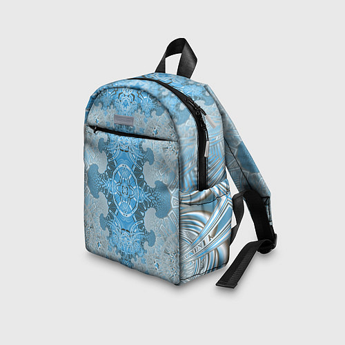 Детский рюкзак Коллекция Фрактальная мозаика Голубой 292-6-n Низ / 3D-принт – фото 3