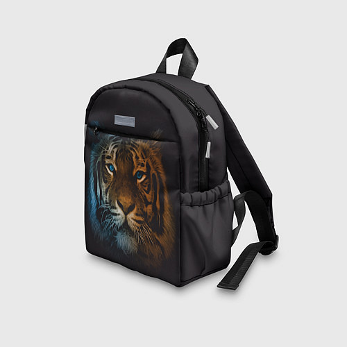 Детский рюкзак Тигр с голубыми глазами / 3D-принт – фото 3
