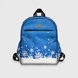 Детский рюкзак Снежинки - С Новым Годом, цвет: 3D-принт