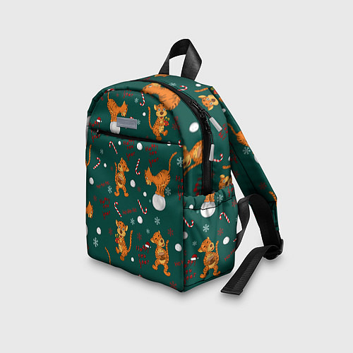 Детский рюкзак Тигр и рождество / 3D-принт – фото 3