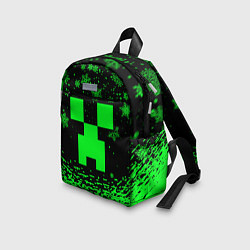 Детский рюкзак НОВОГОДНИЙ КРИПЕР МАЙНКРАФТ ЗЕЛЁНЫЙ, цвет: 3D-принт — фото 2