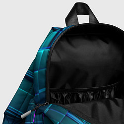 Детский рюкзак 3D квадраты неоновые, цвет: 3D-принт — фото 2