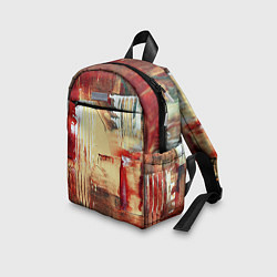 Детский рюкзак Мазки краски красный, цвет: 3D-принт — фото 2