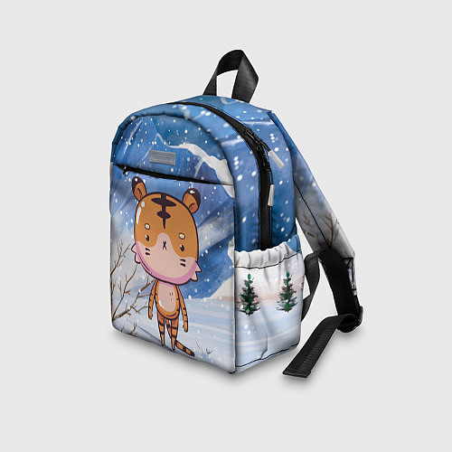 Детский рюкзак Невозмутимый тигренок / 3D-принт – фото 3