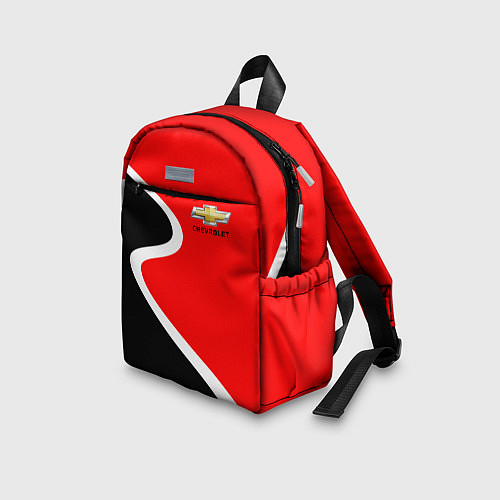 Детский рюкзак Chevrolet Логотип / 3D-принт – фото 3
