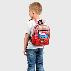 Детский рюкзак POPPY PLAYTIME ХАГИ ВАГИ НОВОГОДНИЙ, СНЕЖИНКИ, цвет: 3D-принт — фото 2