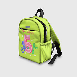 Детский рюкзак Пятый день рождения, цвет: 3D-принт — фото 2