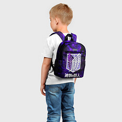 Детский рюкзак Логотип Атака Титанов Космос, цвет: 3D-принт — фото 2