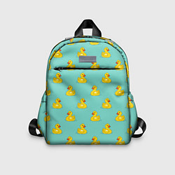 Детский рюкзак Желтый утенок паттерн, цвет: 3D-принт