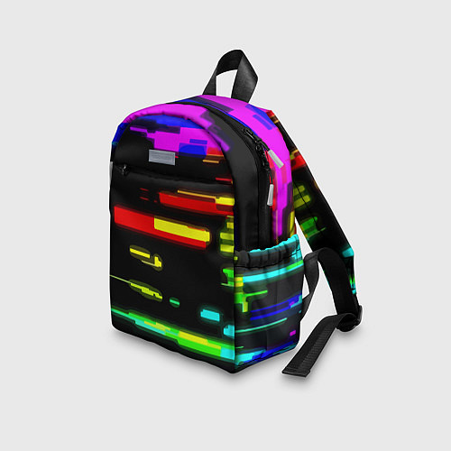 Детский рюкзак Color fashion glitch / 3D-принт – фото 3