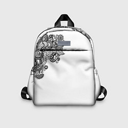 Детский рюкзак Черно Белые КруЖева, цвет: 3D-принт