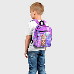 Детский рюкзак День Рождения - Медвежонок с шариками, цвет: 3D-принт — фото 2