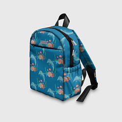 Детский рюкзак Дельфины Море паттерн, цвет: 3D-принт — фото 2