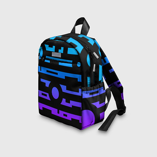 Детский рюкзак Неоновая геометрия Neon / 3D-принт – фото 3