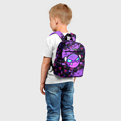 Детский рюкзак Геометри Дэш фиолетовый Geometry Dash, цвет: 3D-принт — фото 2