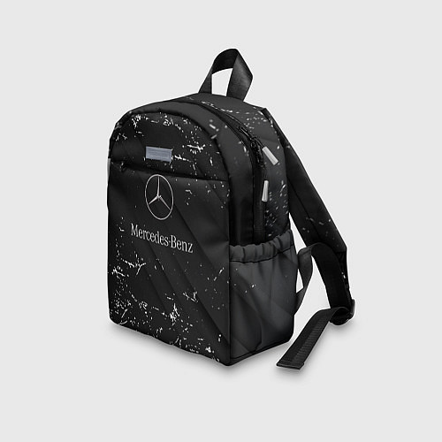Детский рюкзак Mercedes-Benz штрихи black / 3D-принт – фото 3