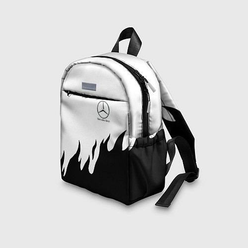 Детский рюкзак Mercedes-Benz нарисованный огонь / 3D-принт – фото 3